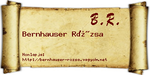 Bernhauser Rózsa névjegykártya