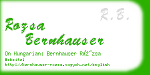 rozsa bernhauser business card